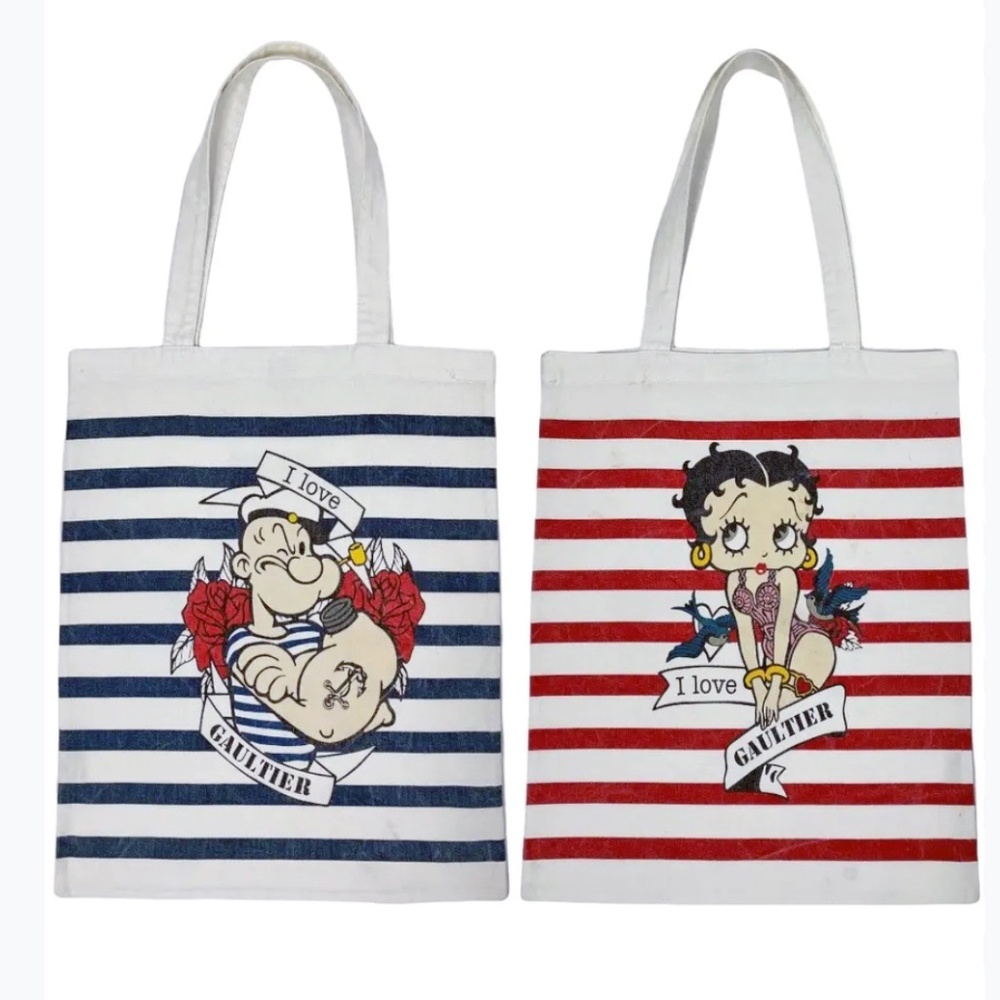 Betty Boop and Popeye tote bag by Paul Gaulthier